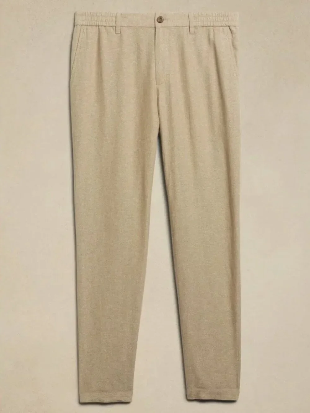 Banana Republic Factory Athletic Fit Linen-Cotton Pants - White